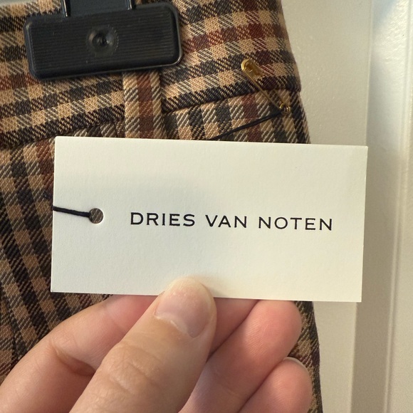 Dries Van Noten - Check Wool Wide-leg Porter Pants [BNWT] - Picture 11 of 14